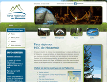 Tablet Screenshot of parcsregionaux.org